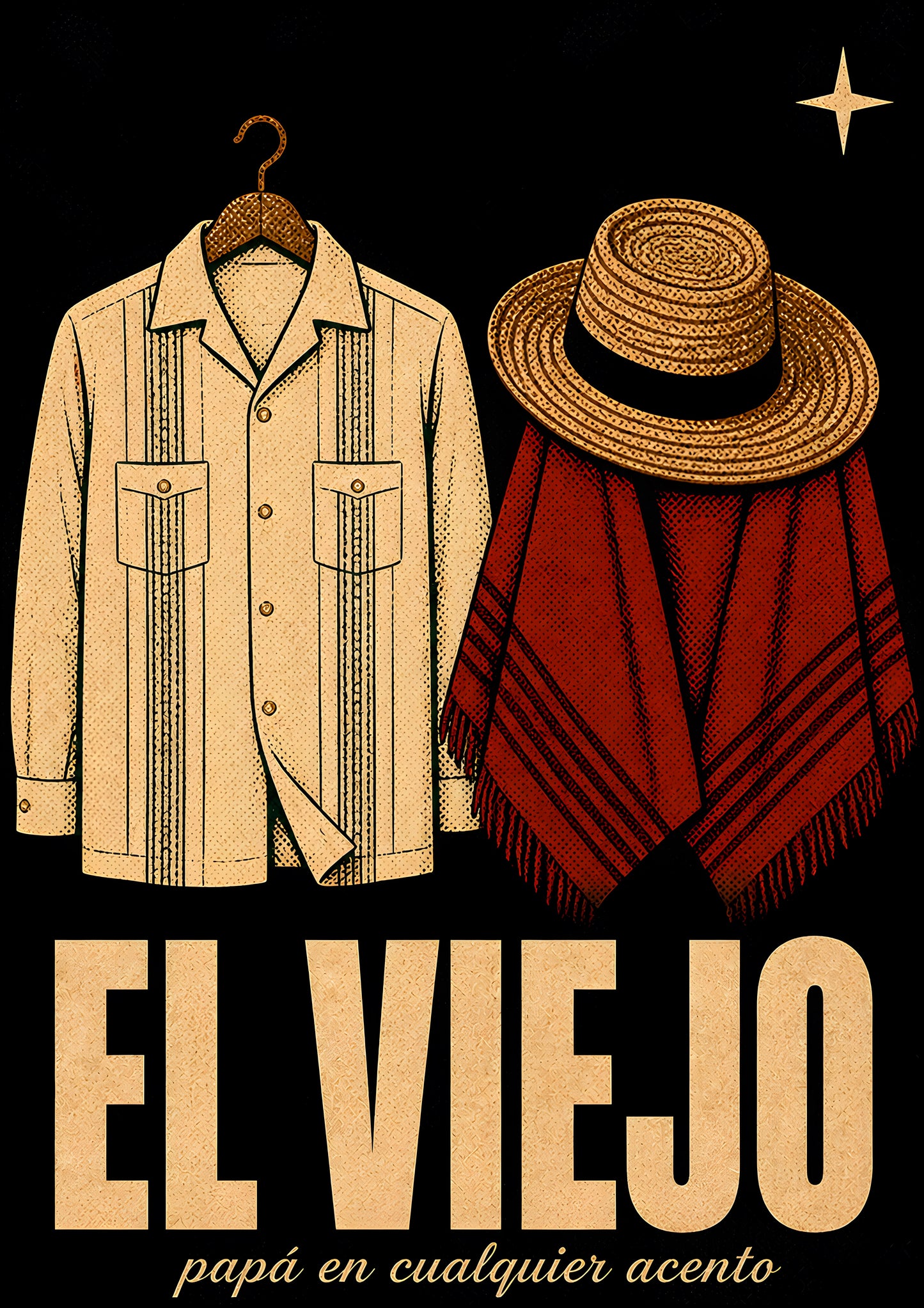 el viejo guayabera poster — diseño exclusivo PaisaRican cartel revolucionario latino HD