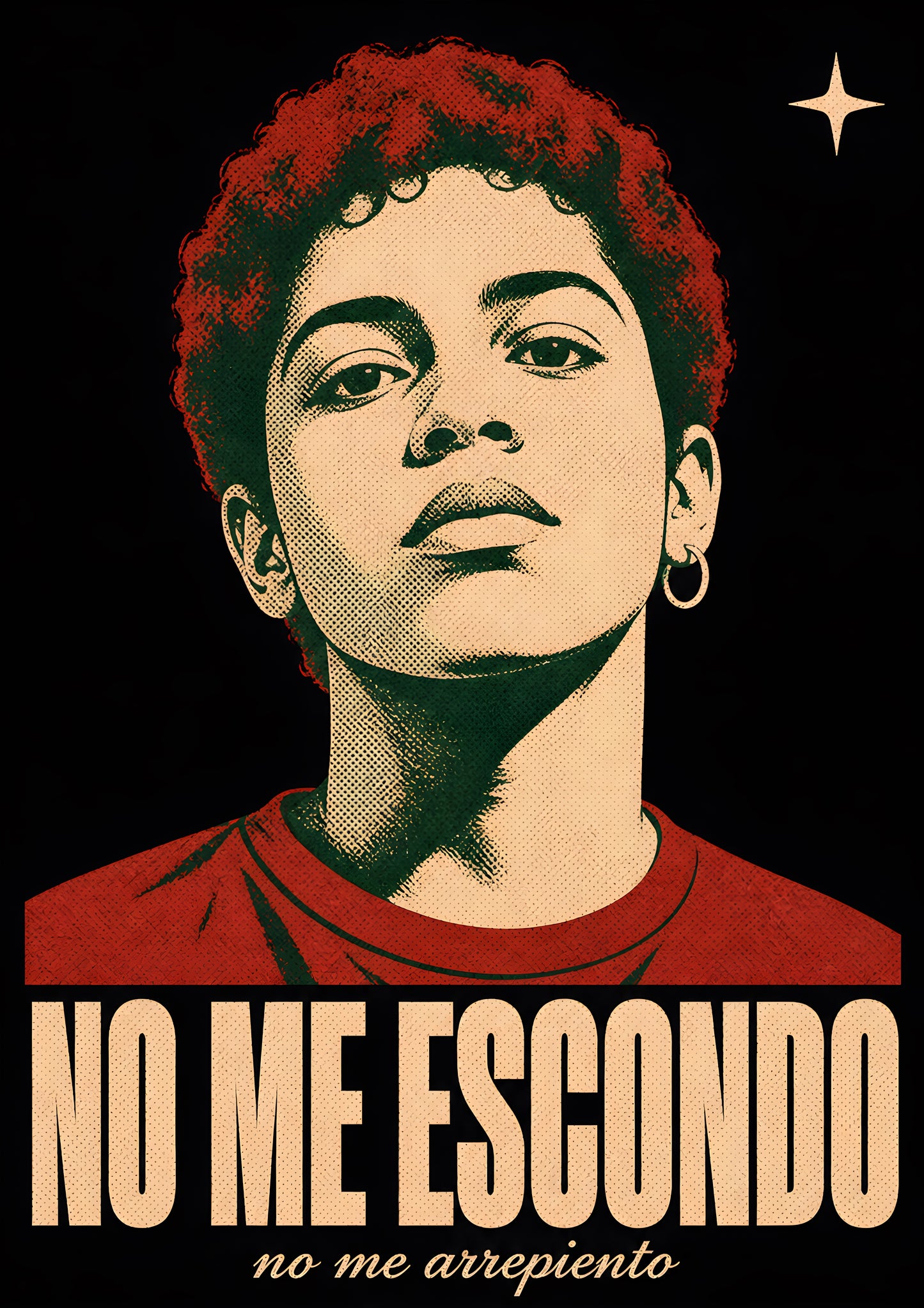 no me escondo poster — diseño exclusivo PaisaRican cartel revolucionario latino HD