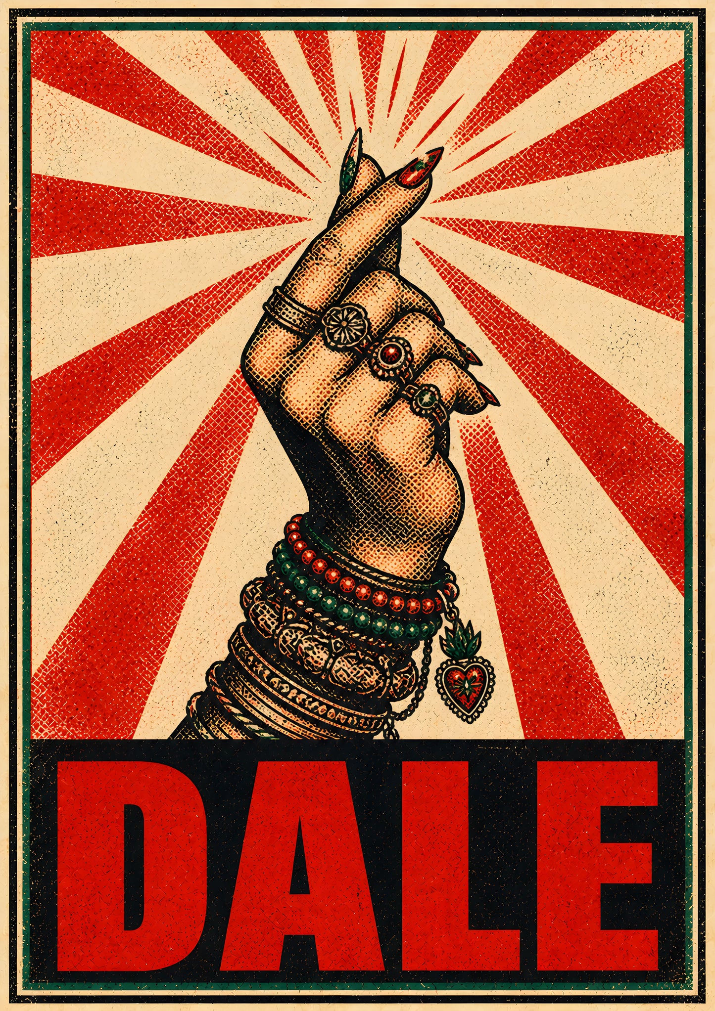 wall art dale manos arriba v1 — diseño exclusivo PaisaRican cartel revolucionario latino HD
