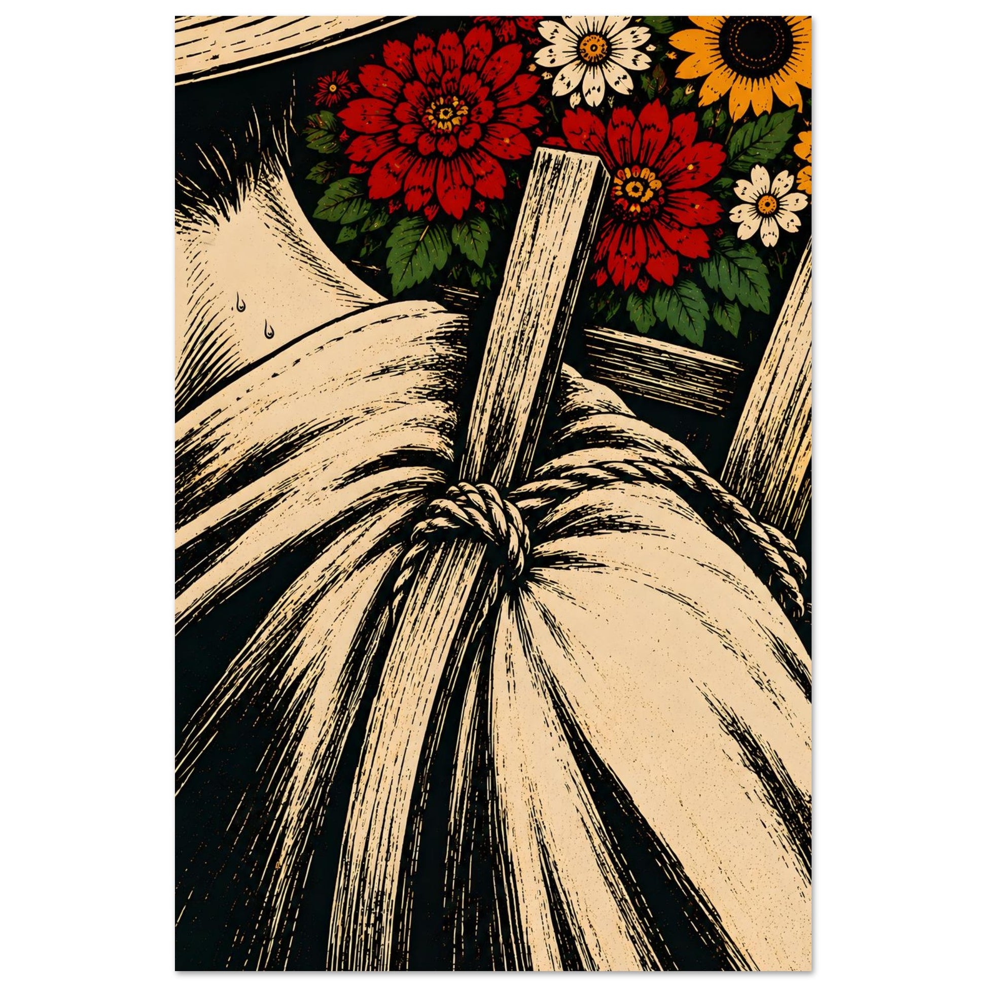 Póster EL PESO detalle silleta enmarcado — arte cultural paisa PaisaRican
