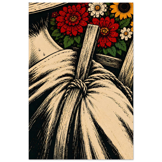 Póster EL PESO detalle silleta enmarcado — arte cultural paisa PaisaRican