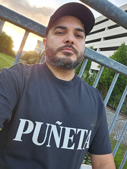 PUÑETA Oversized Faded Tee — fit oversized charcoal

