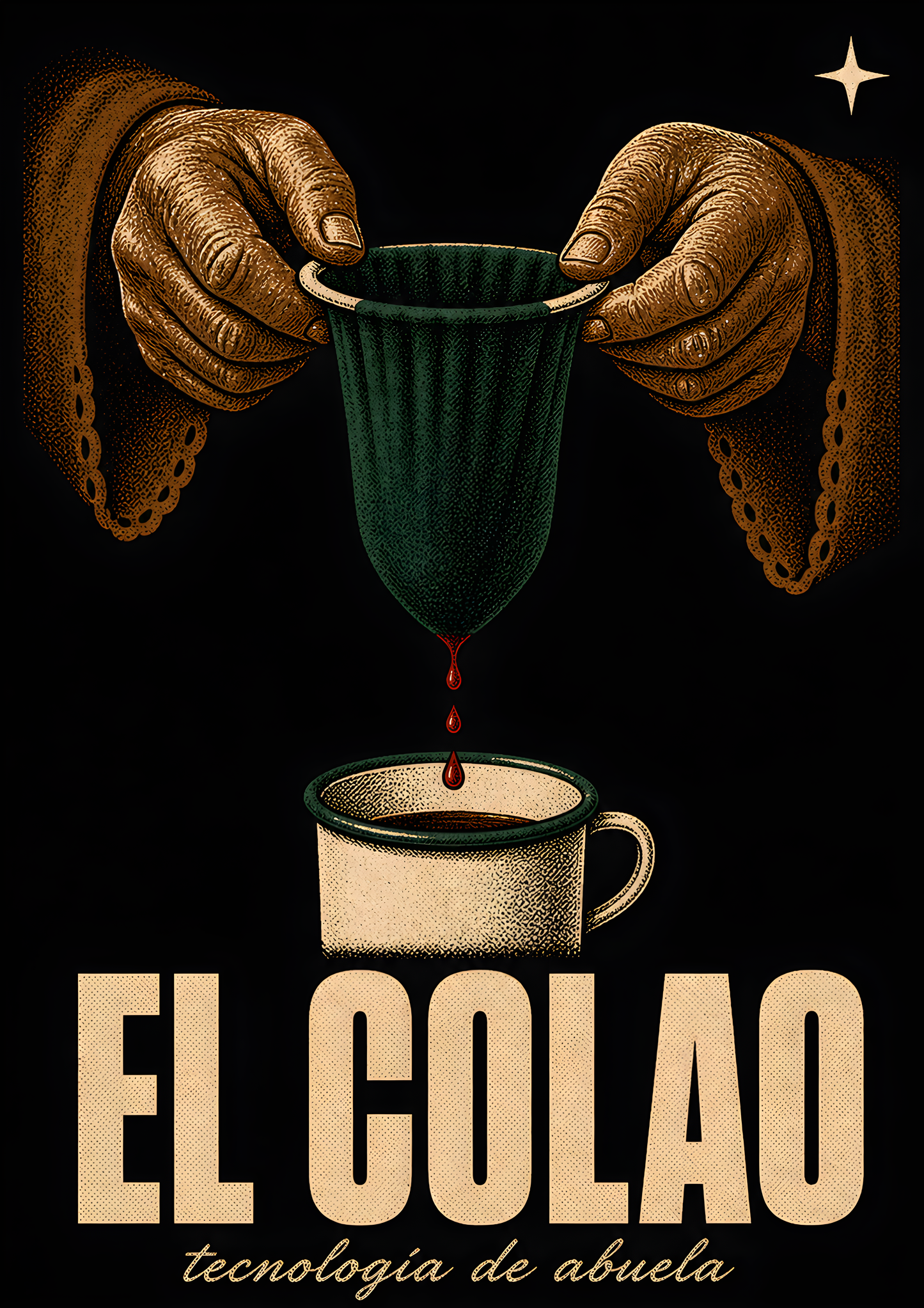 EL COLAO — Cartel digital tecnología de abuela