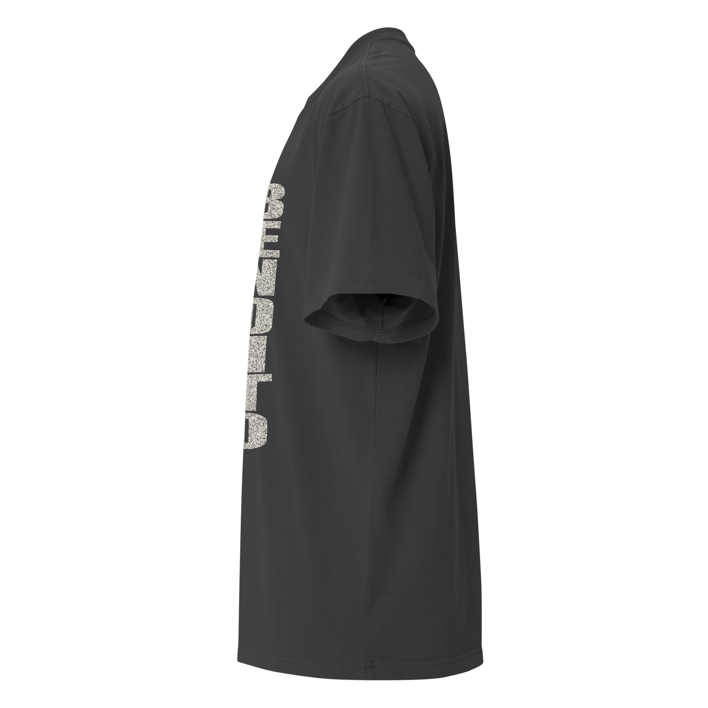 Camiseta oversized faded NEGRA con texto "AY BENDITO" — streetwear cultural boricua PaisaRican