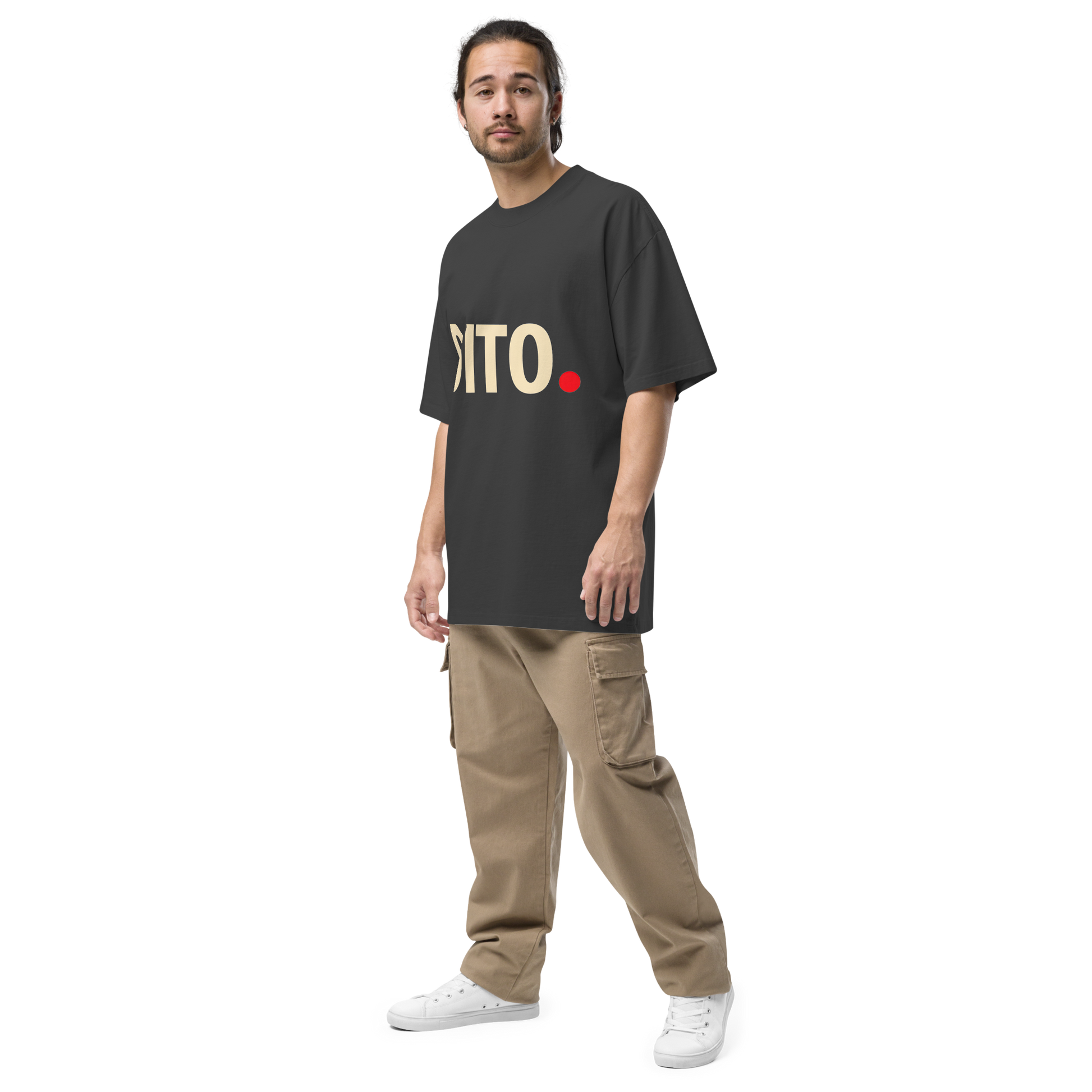 Camiseta oversized faded negra con texto "DITO" — streetwear cultural boricua PaisaRican