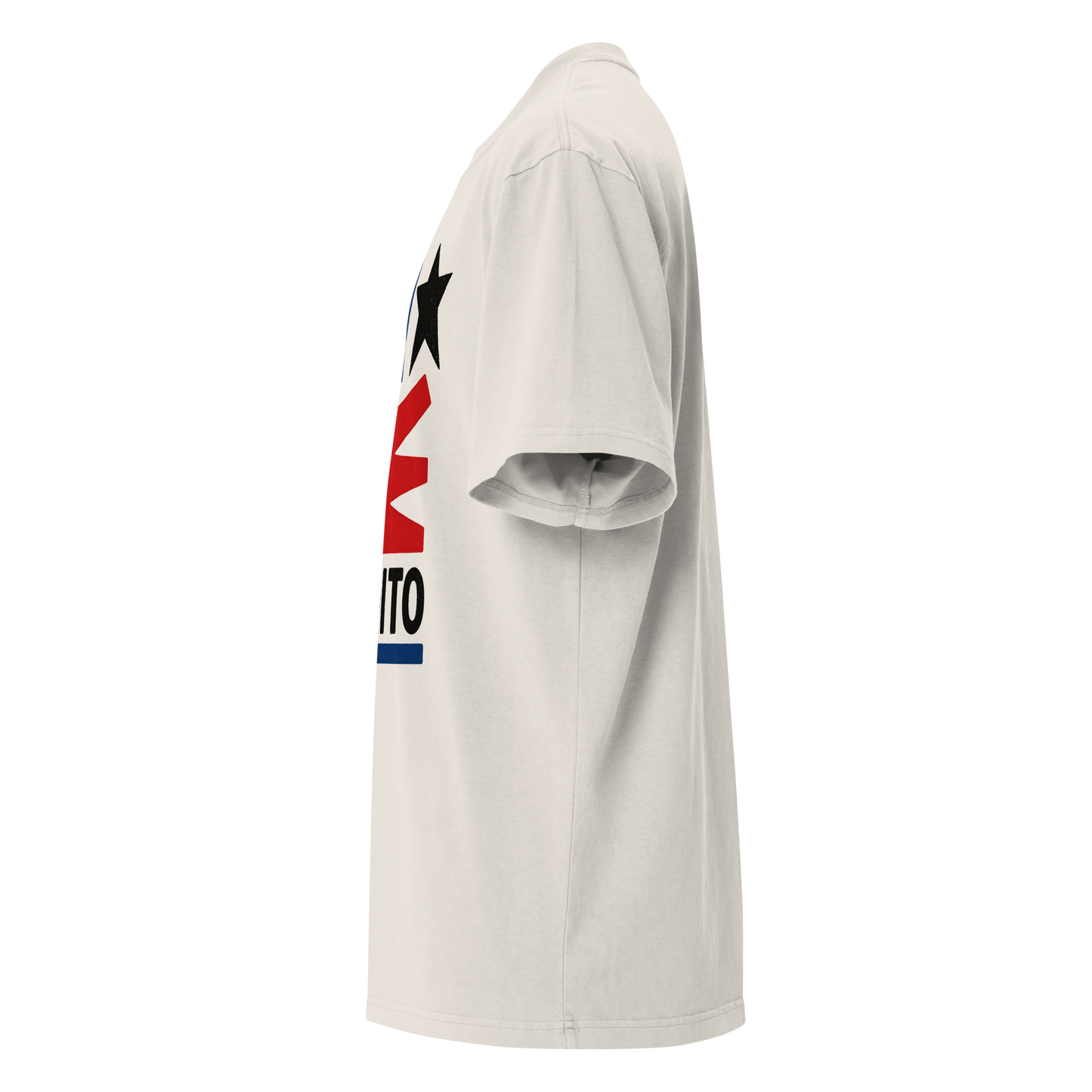  Camiseta oversized faded BONE/CREMA con texto "AY BENDITO" — streetwear cultural boricua PaisaRican
