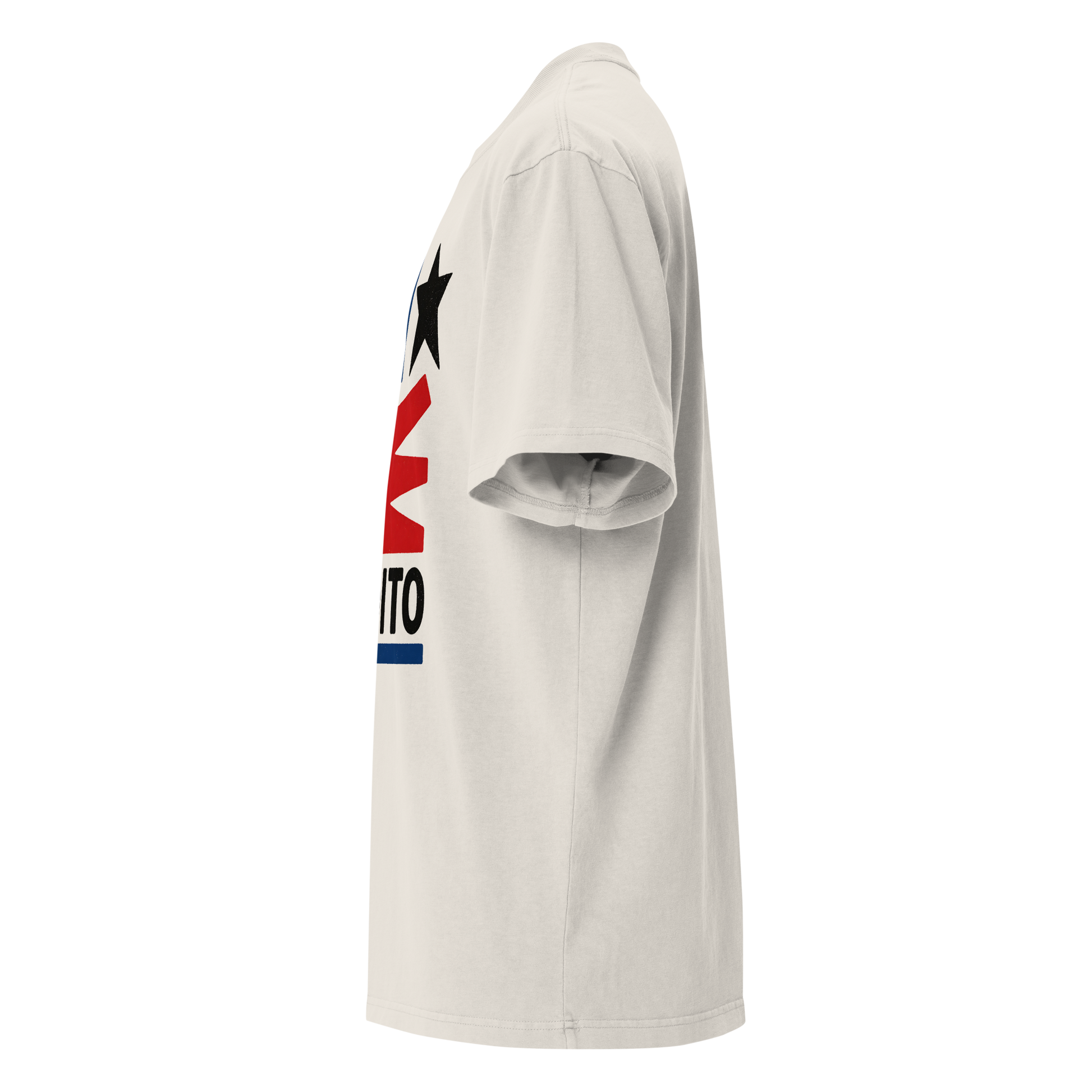  Camiseta oversized faded BONE/CREMA con texto "AY BENDITO" — streetwear cultural boricua PaisaRican

