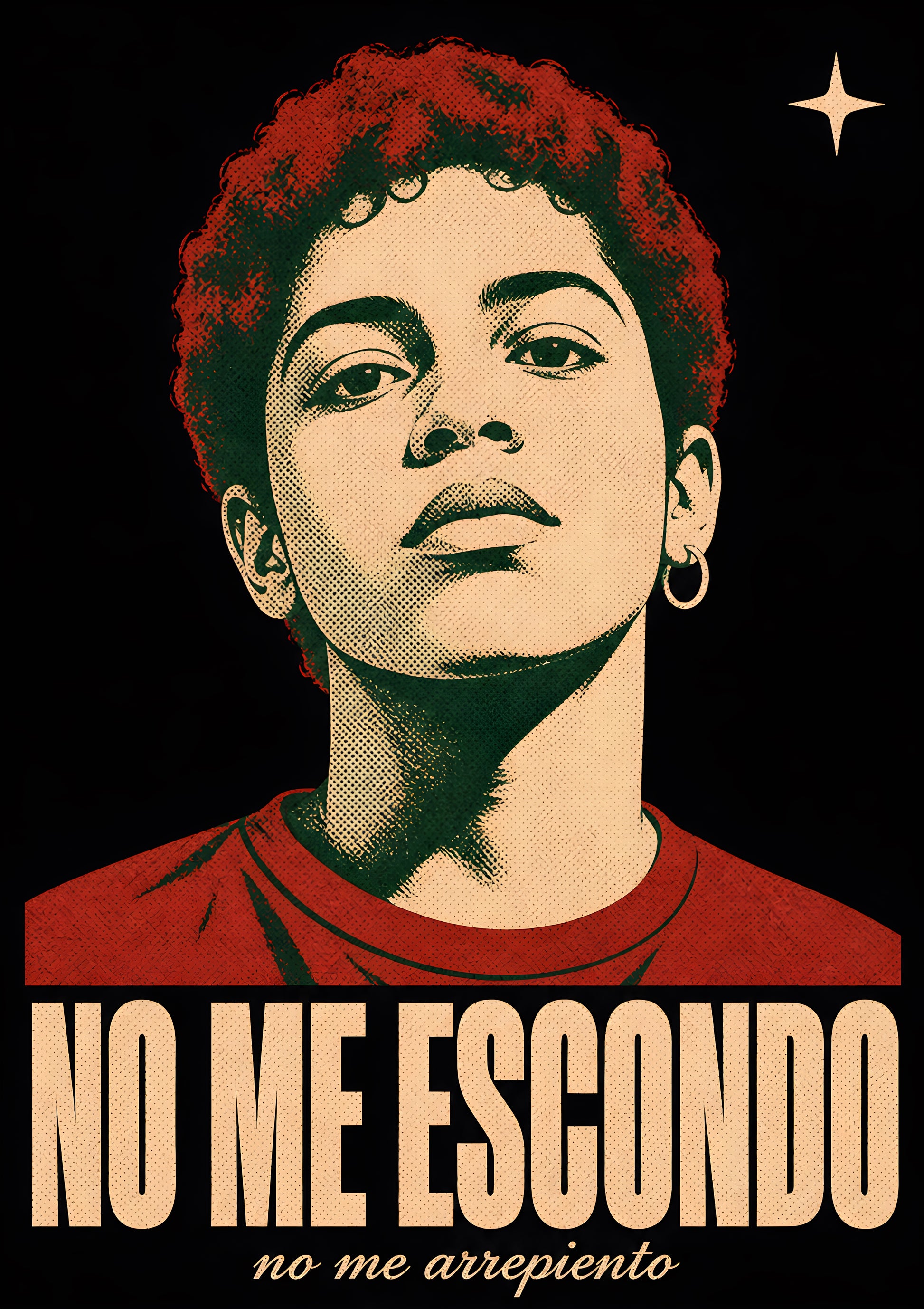 no me escondo poster — diseño exclusivo PaisaRican cartel revolucionario latino HD